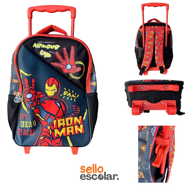 Mochila Escolar con Ruedas Marvel-Disney 15L