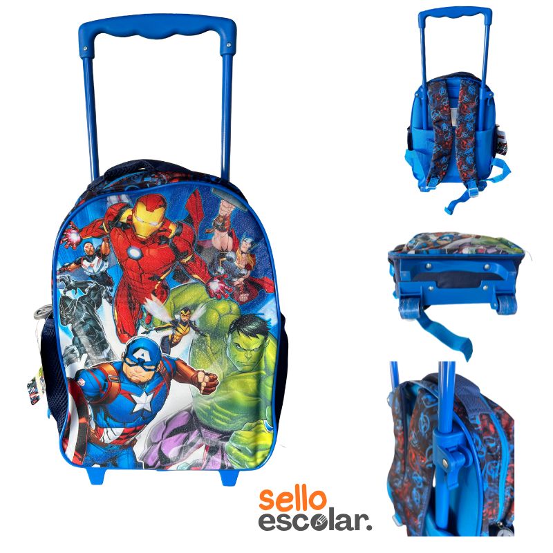 Mochila Escolar con Ruedas Marvel-Disney 15L