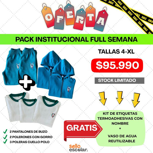Pack Institucional Full Semana (4-XL)
